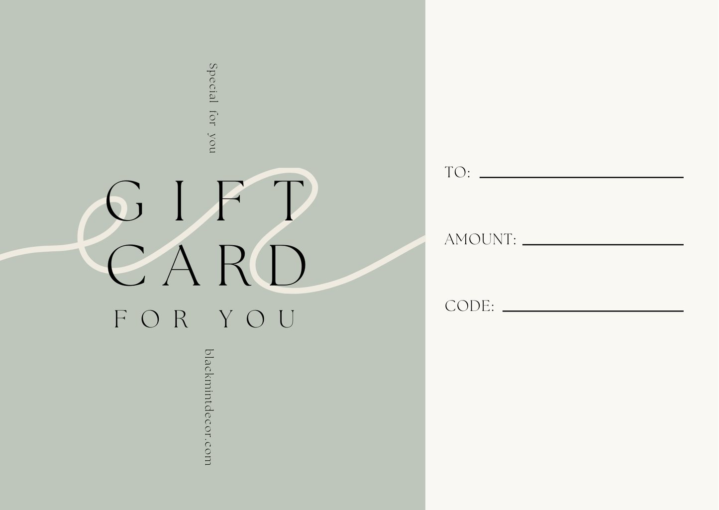 Black Mint Home Gift Card